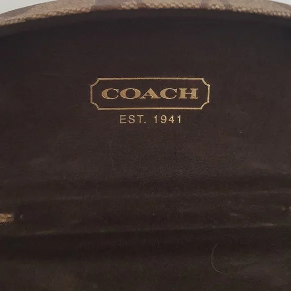 COPY - Coach Signature Clam Shell Sunglasses Glasses Hard Case Holder - Picture 5 of 6